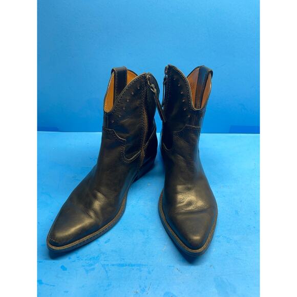 Nine West Vintage America Collection Black Leather Cowgirl Boots size 6 M - Picture 7 of 11